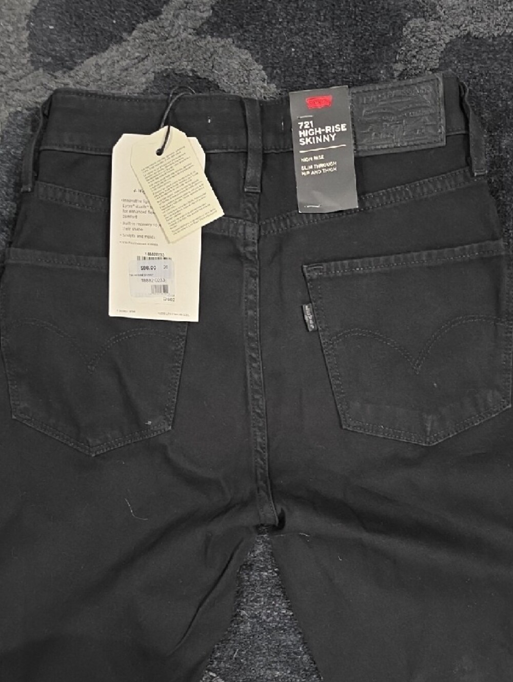 Levi's Black Skinny Jeans - 721 High-Rise - Picture 3 of 6
